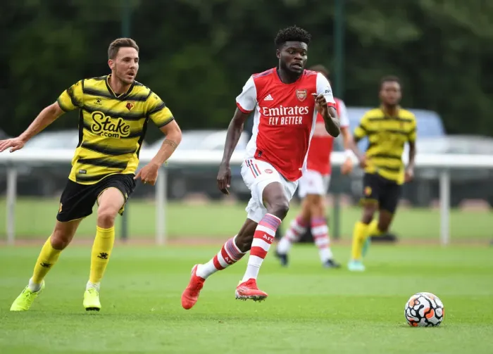 Framed Print : Thomas Partey in Action: Arsenal vs. Watford Pre-Season Match, 2021 Framed Print : Thomas Partey in Action: Arsenal vs. Watford Pre-Season Match, 2021