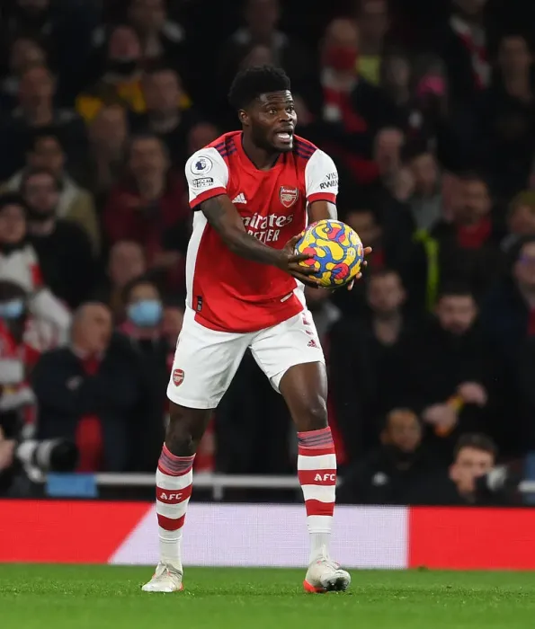 Framed Print : Thomas Partey in Action: Arsenal vs. West Ham United, Premier League 2021-22