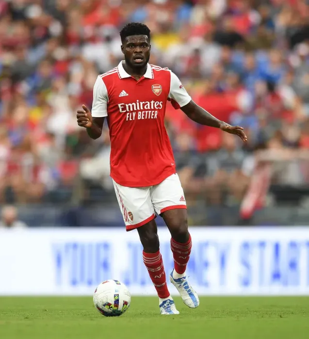 Framed Print : Thomas Partey in Action: Arsenal vs. Everton Pre-Season Match, Baltimore 2022