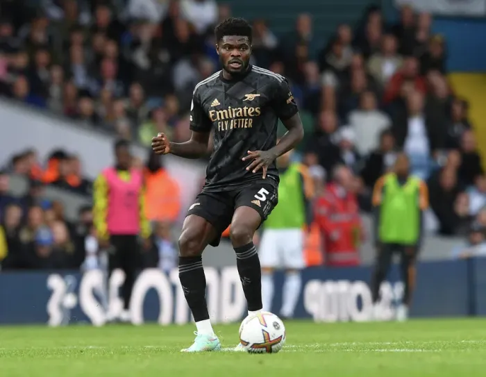 Framed Print : Thomas Partey in Action: Arsenal vs. Leeds United, Premier League 2022-23
