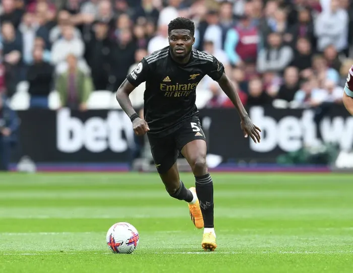 Framed Print : Thomas Partey in Action: Arsenal vs. West Ham United, Premier League 2022-23
