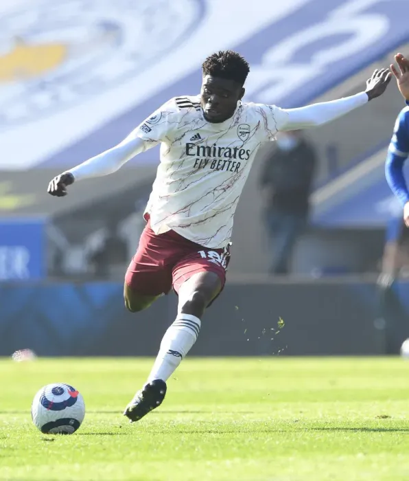 Framed Print : Thomas Partey in Action: Arsenal vs Leicester City, Premier League 2020-21