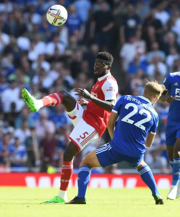 Framed Print : Thomas Partey in Action: Arsenal vs Leicester City, Premier League 2022-23