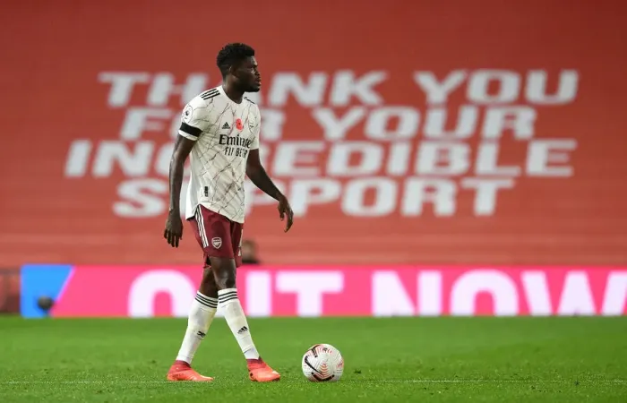 Framed Print : Thomas Partey in Action: Arsenal vs Manchester United, 2020-21 Season Framed Print : Thomas Partey in Action: Arsenal vs Manchester United, 2020-21 Season