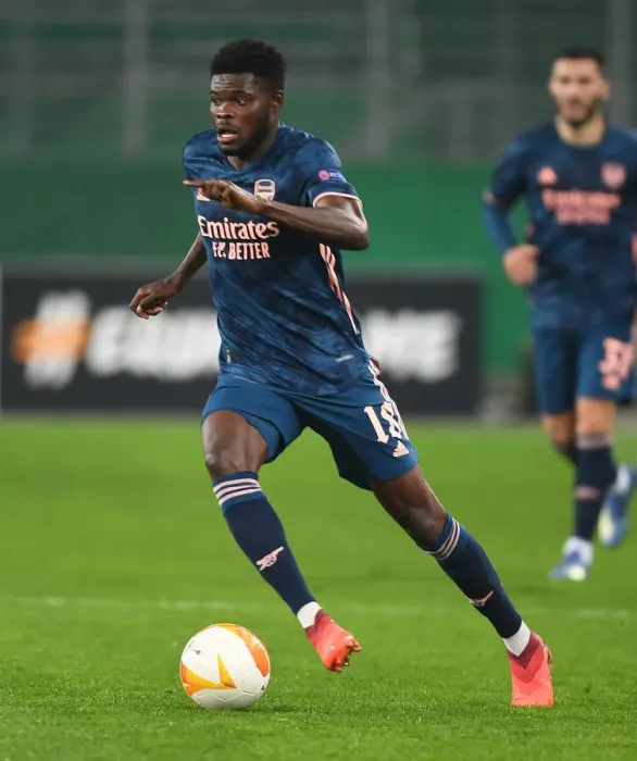 Framed Print : Thomas Partey in Action: Arsenal vs Rapid Vienna, UEFA Europa League 2020-21
