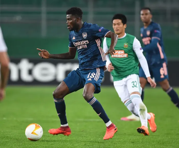 Framed Print : Thomas Partey in Action: Arsenal vs Rapid Wien, UEFA Europa League 2020-21 Framed Print : Thomas Partey in Action: Arsenal vs Rapid Wien, UEFA Europa League 2020-21