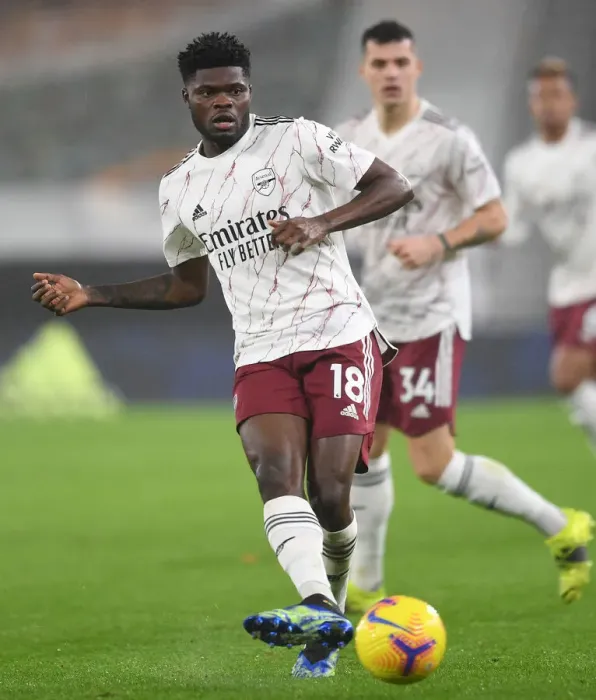 Framed Print : Thomas Partey in Action: Arsenal vs Wolverhampton Wanderers, Premier League 2020-21