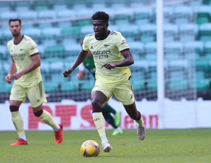 Framed Print : Thomas Partey in Action: Arsenal's Midfield Maestro Dazzles in Pre-Season Victory over Hibernian Framed Print : Thomas Partey in Action: Arsenal's Midfield Maestro Dazzles in Pre-Season Victory over Hibernian