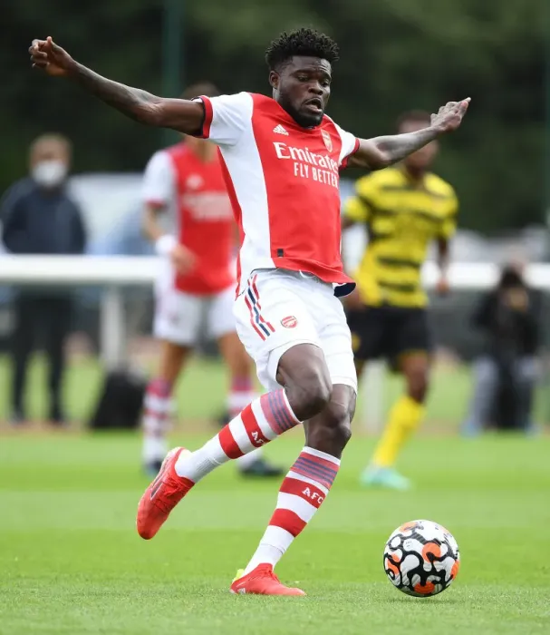Framed Print : Thomas Partey in Action: Arsenal's Pre-Season Clash against Watford, 2021 Framed Print : Thomas Partey in Action: Arsenal's Pre-Season Clash against Watford, 2021