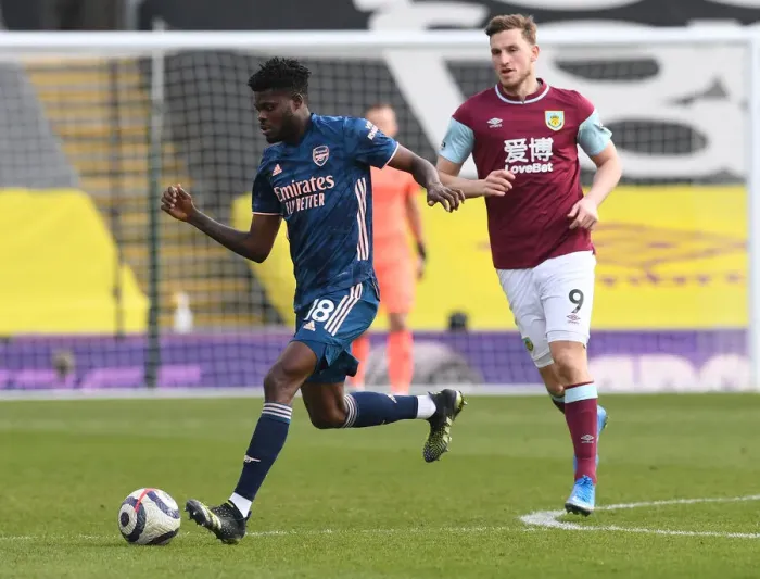 Framed Print : Thomas Partey in Action: Burnley vs Arsenal, Premier League 2021 (Behind Closed Doors) Framed Print : Thomas Partey in Action: Burnley vs Arsenal, Premier League 2021 (Behind Closed Doors)