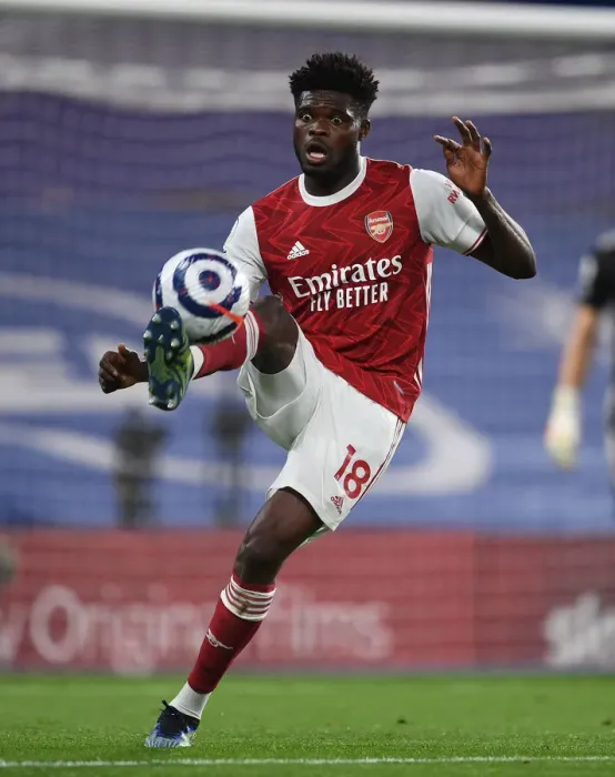 Framed Print : Thomas Partey in Action: Chelsea vs. Arsenal, Premier League 2020-21 (Behind Closed Doors)