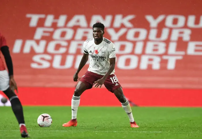 Framed Print : Thomas Partey in Action: Manchester United vs. Arsenal, 2020-21 Premier League - Behind Closed Doors Framed Print : Thomas Partey in Action: Manchester United vs. Arsenal, 2020-21 Premier League - Behind Closed Doors