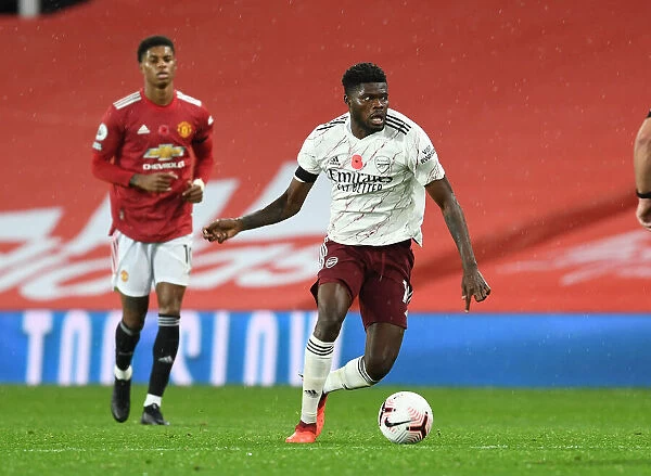 Thomas Partey in Action: Manchester United vs. Arsenal, 2020-21 Premier League (Behind Closed Doors)
