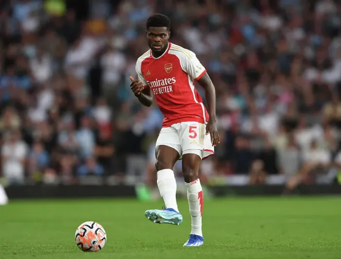 Framed Print : Thomas Partey: Arsenal vs Manchester City, Premier League 2023-24 - In Action Framed Print : Thomas Partey: Arsenal vs Manchester City, Premier League 2023-24 - In Action