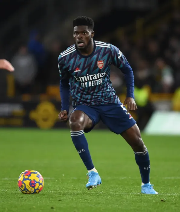 Framed Print : Thomas Partey: Arsenal's Midfield Maestro Shines in Premier League Clash Against Wolverhampton Wanderers