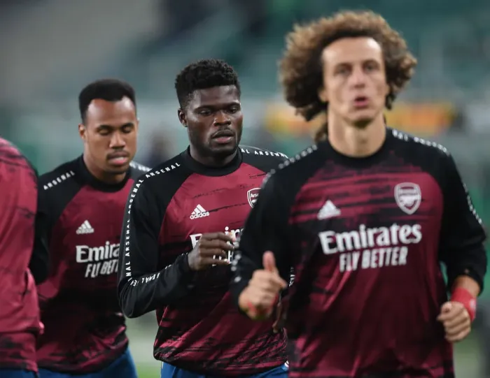 Framed Print : Thomas Partey: Arsenal's Unyielding Warrior in Europa League Battle