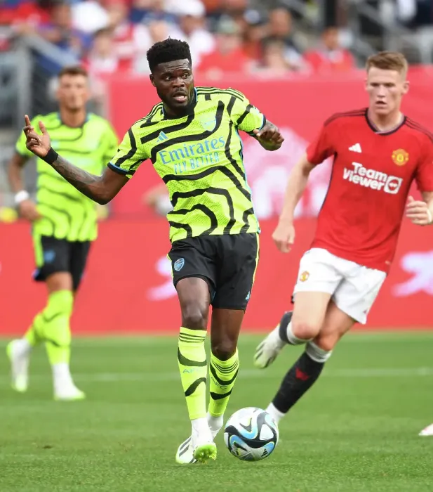 Framed Print : Thomas Partey Faces Off Against Manchester United in 2023-24 Arsenal Pre-Season Clash Framed Print : Thomas Partey Faces Off Against Manchester United in 2023-24 Arsenal Pre-Season Clash