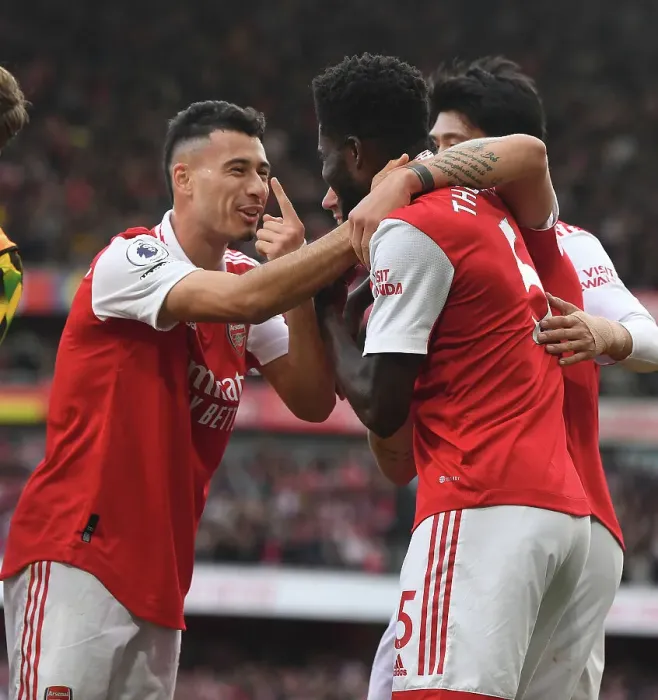 Framed Print : Thomas Partey and Gabriel Martinelli Celebrate Arsenal's Fourth Goal vs. Nottingham Forest (2022-23) Framed Print : Thomas Partey and Gabriel Martinelli Celebrate Arsenal's Fourth Goal vs. Nottingham Forest (2022-23)
