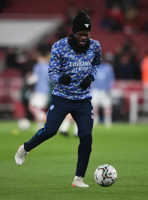 Framed Print : Thomas Partey Gears Up for Arsenal vs. Liverpool Carabao Cup Showdown