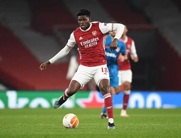 Thomas Partey Leads Arsenal in Europa League Match against Olympiacos (Behind Closed Doors), 2021
