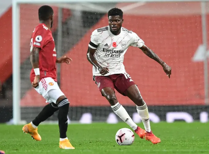 Framed Print : Thomas Partey at Old Trafford: Arsenal vs. Manchester United - Behind Closed Doors, 2020-21 Premier League Framed Print : Thomas Partey at Old Trafford: Arsenal vs. Manchester United - Behind Closed Doors, 2020-21 Premier League