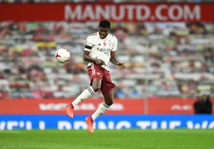 Framed Print : Thomas Partey at Old Trafford: A Quiet Premier League Battle, 2020-21
