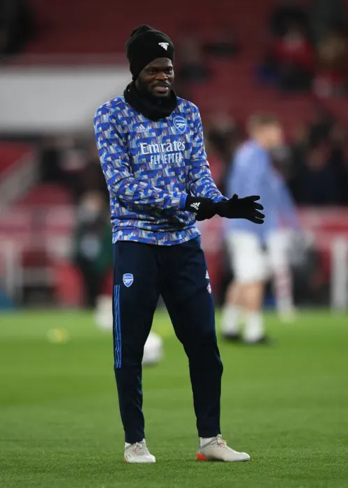 Framed Print : Thomas Partey Prepares for Arsenal vs. Liverpool Carabao Cup Showdown