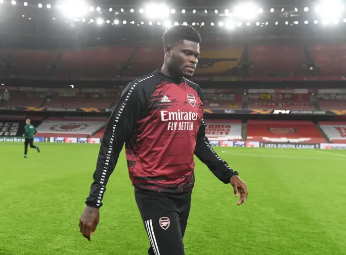 Framed Print : Thomas Partey Prepares for Arsenal's Europa League Clash Against Dundalk Amid Empty Emirates Stadium Framed Print : Thomas Partey Prepares for Arsenal's Europa League Clash Against Dundalk Amid Empty Emirates Stadium