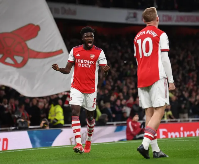 Framed Print : Thomas Partey Scores: Arsenal's Victory Against Aston Villa in the Premier League 2021-22 Framed Print : Thomas Partey Scores: Arsenal's Victory Against Aston Villa in the Premier League 2021-22