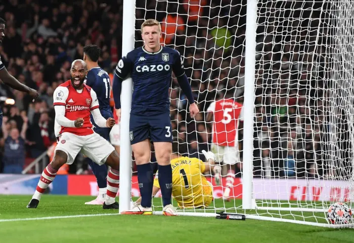 Framed Print : Thomas Partey Scores First Arsenal Goal: Lacazette's Euphoric Celebration