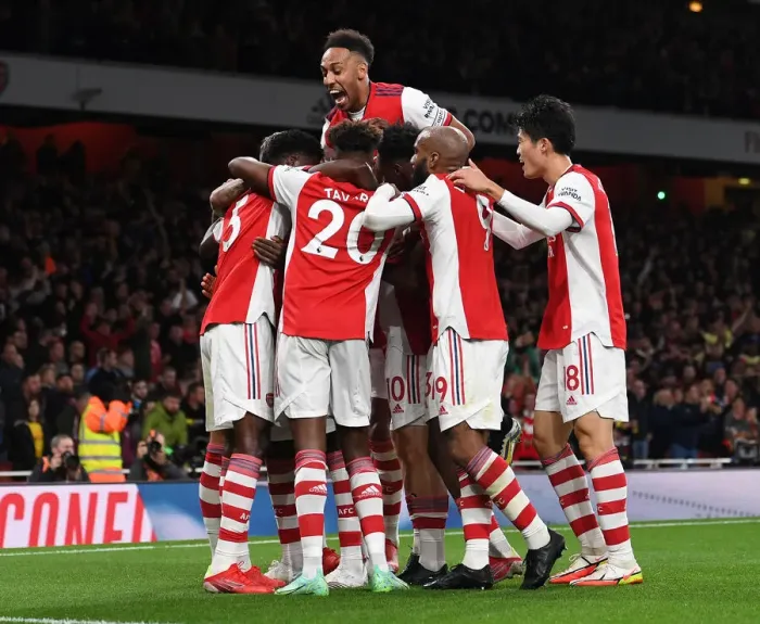 Framed Print : Thomas Partey Scores First Goal: Arsenal's Victory Against Aston Villa (2021-22)