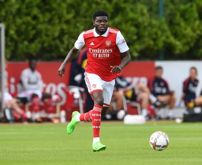 Framed Print : Thomas Partey Training with Arsenal: Pre-Season Match against Ipswich Town (2022-23)