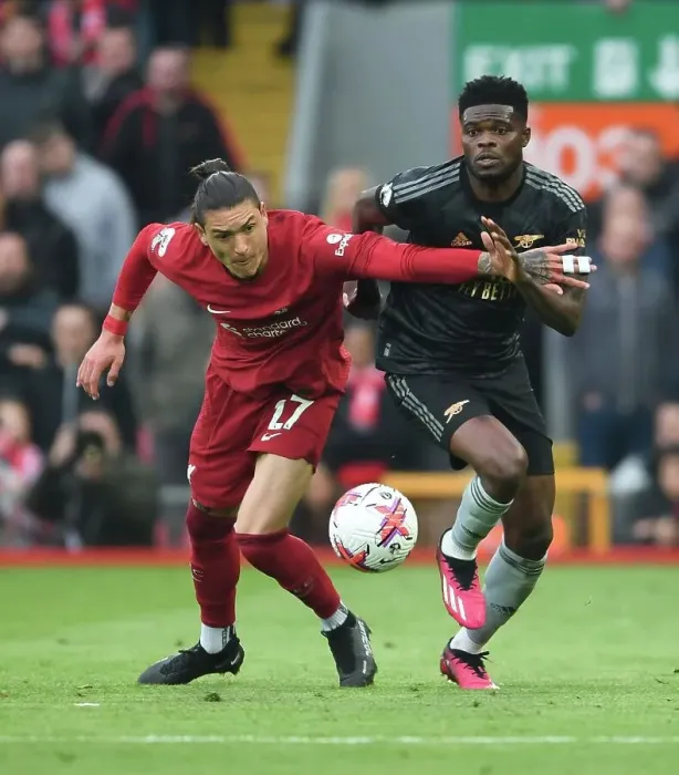 Framed Print : Thomas Partey vs. Darwin Nunez: Intense Clash Between Liverpool and Arsenal in Premier League Framed Print : Thomas Partey vs. Darwin Nunez: Intense Clash Between Liverpool and Arsenal in Premier League