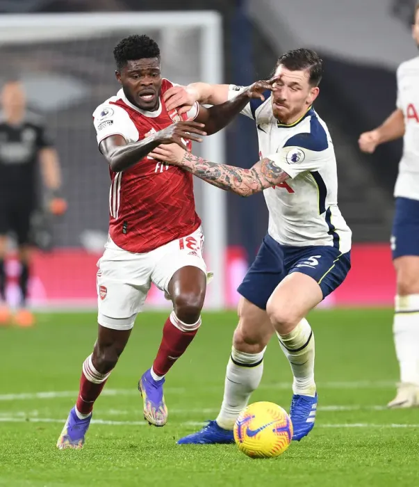 Framed Print : Thomas Partey vs. Pierre-Emile Hojbjerg: A Midfield Showdown - Arsenal vs. Tottenham, Premier League 2020