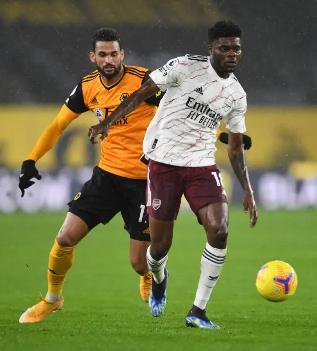 Framed Print : Thomas Partey vs. Willian Jose Clash: Wolverhampton Wanderers vs. Arsenal, Premier League 2020-21 Framed Print : Thomas Partey vs. Willian Jose Clash: Wolverhampton Wanderers vs. Arsenal, Premier League 2020-21