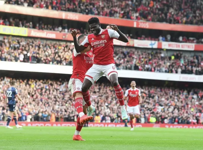 Framed Print : Thomas Partey's Brace: Arsenal Crushes Nottingham Forest 4-0 in Premier League