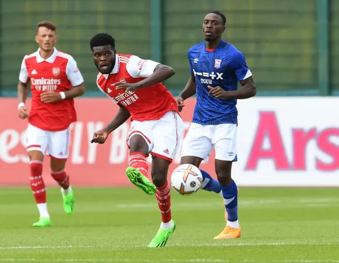 Framed Print : Thomas Partey's Brilliant Debut: Arsenal's Pre-Season Win over Ipswich Town (July 2022) Framed Print : Thomas Partey's Brilliant Debut: Arsenal's Pre-Season Win over Ipswich Town (July 2022)