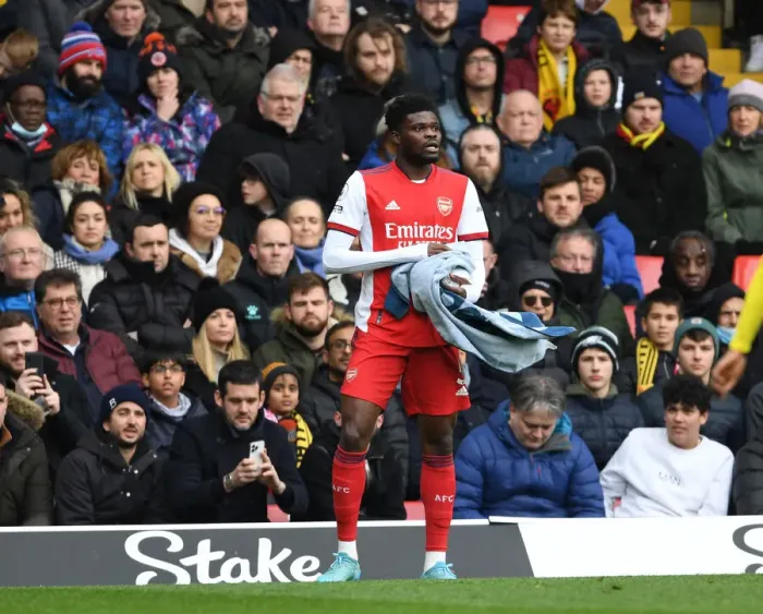 Framed Print : Thomas Partey's Midfield Masterclass: Arsenal's Victory Over Watford, Premier League 2021-22