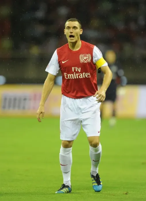 Framed Print : Thomas Vermaelen in Action: Arsenal vs Hangzhou Greentown, China, 2011
