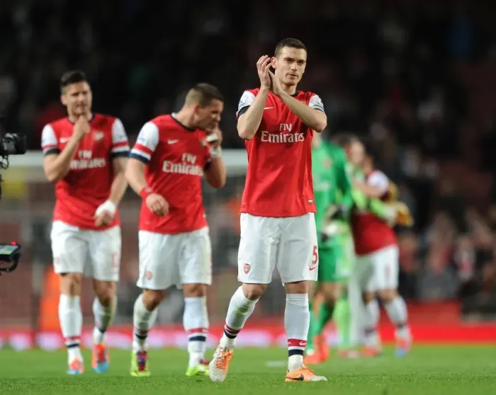 Framed Print : Thomas Vermaelen (Arsenal). Arsenal 3: 1 West Ham United. Barclays Premier League Framed Print : Thomas Vermaelen (Arsenal). Arsenal 3: 1 West Ham United. Barclays Premier League