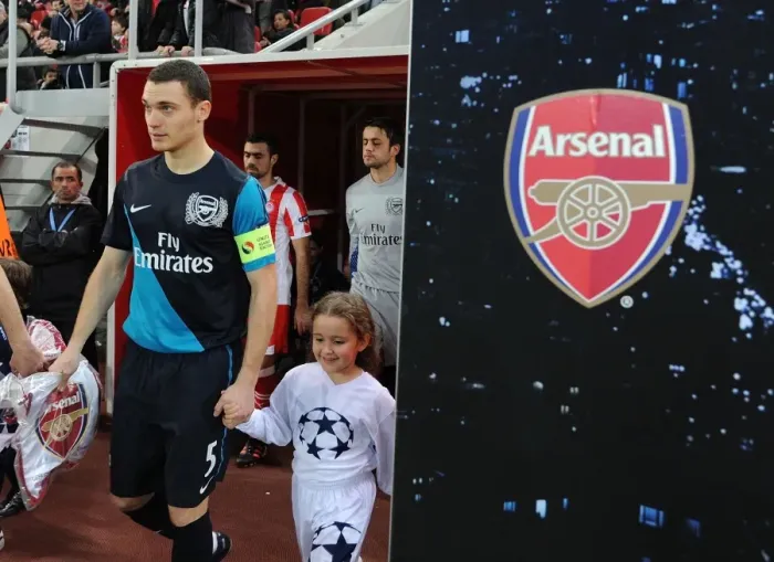 Framed Print : Thomas Vermaelen: Arsenal Captain Prepares for Olympiacos Showdown, UEFA Champions League 2011-12