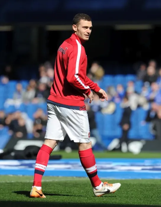 Framed Print : Thomas Vermaelen (Arsenal). Chelsea 6: 0 Arsenal. Barclays Premier League. Stamford Bridge, 22  /  3  /  14