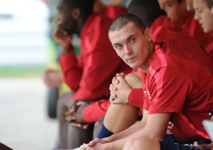 Framed Print : Thomas Vermaelen at Arsenal's 2010 Pre-Season Training, Austria Framed Print : Thomas Vermaelen at Arsenal's 2010 Pre-Season Training, Austria