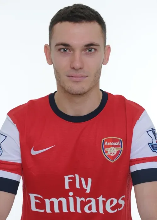 Framed Print : Thomas Vermaelen at Arsenal's 2013-14 Squad Photocall