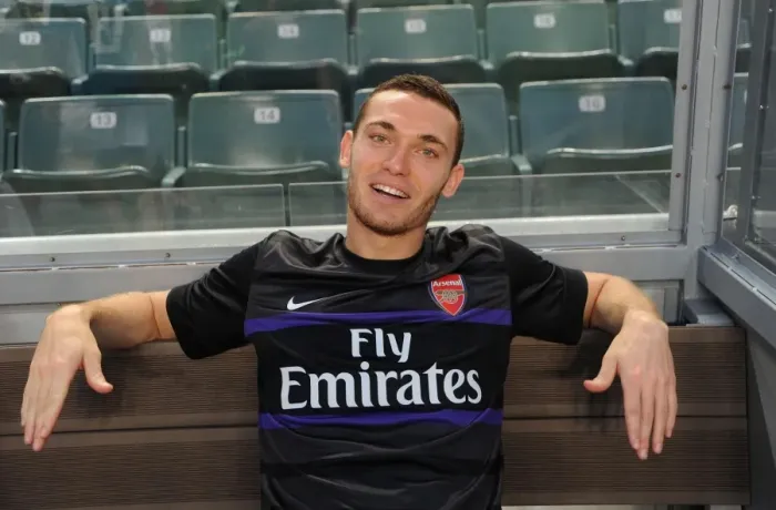 Framed Print : Thomas Vermaelen: Post-Match Moment of Reflection after Kitchee FC vs. Arsenal FC, 2012 Framed Print : Thomas Vermaelen: Post-Match Moment of Reflection after Kitchee FC vs. Arsenal FC, 2012