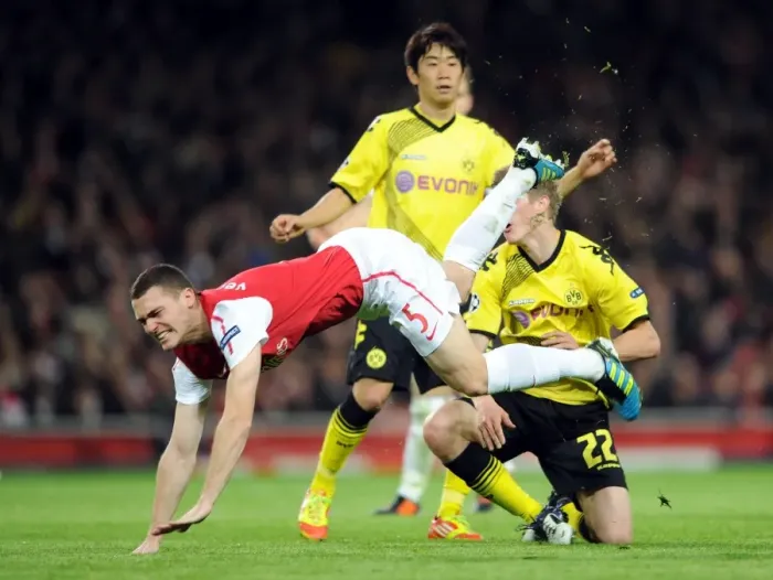 Framed Print : Thomas Vermaelen vs. Sven Bender: Arsenal's Victory Over Borussia Dortmund in the UEFA Champions League Group F (November 23, 2011) Framed Print : Thomas Vermaelen vs. Sven Bender: Arsenal's Victory Over Borussia Dortmund in the UEFA Champions League Group F (November 23, 2011)