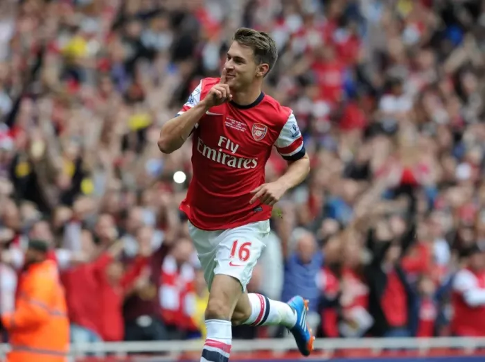 Framed Print : Thrilling: Aaron Ramsey's Goal vs. Stoke City, Arsenal 2013-14 Premier League Framed Print : Thrilling: Aaron Ramsey's Goal vs. Stoke City, Arsenal 2013-14 Premier League