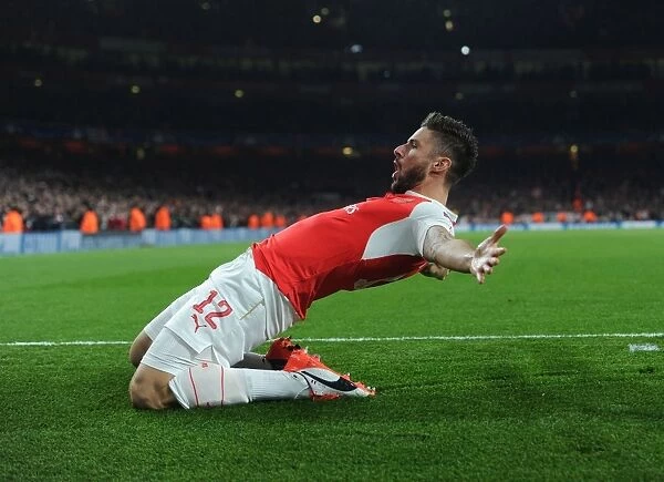 Thrilling Goal: Olivier Giroud Scores for Arsenal Against FC Bayern Munich, UEFA Champions League 2015 / 16