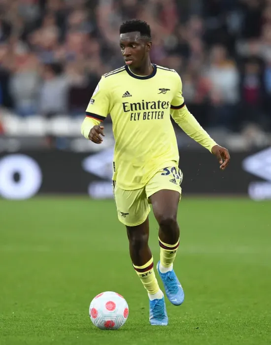 Framed Print : Thrilling Premier League Showdown: Eddie Nketiah of Arsenal vs. West Ham United, London 2022 Framed Print : Thrilling Premier League Showdown: Eddie Nketiah of Arsenal vs. West Ham United, London 2022
