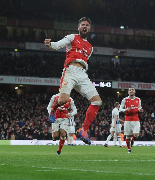 Thrilling Victory: Olivier Giroud's Goal Seals Arsenal's Win Against West Bromwich Albion, Premier League 2016-17